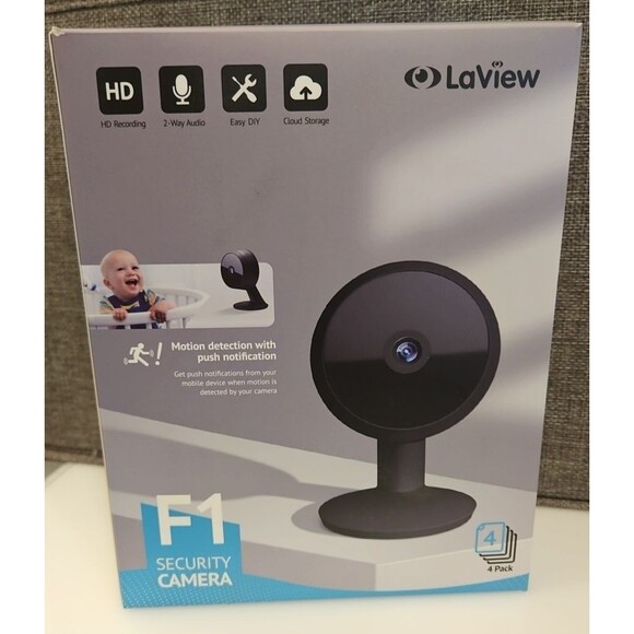 HD WiFi Smart Security Camera 4-Pack Motion Detection 2-Way AudioNight Vision